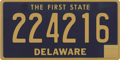 DE license plate 224216