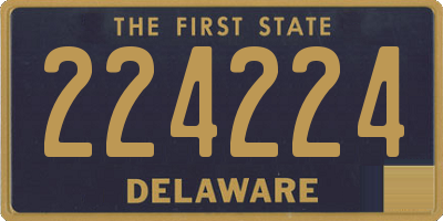 DE license plate 224224