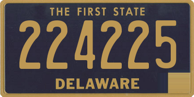 DE license plate 224225