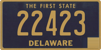 DE license plate 22423