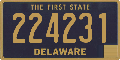 DE license plate 224231