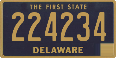 DE license plate 224234