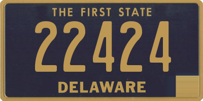 DE license plate 22424