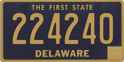 DE license plate 224240