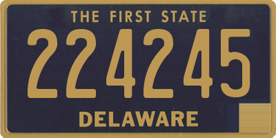 DE license plate 224245