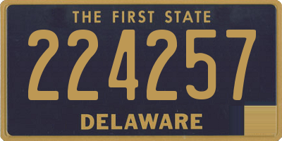 DE license plate 224257