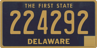 DE license plate 224292