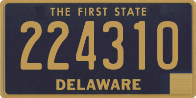 DE license plate 224310