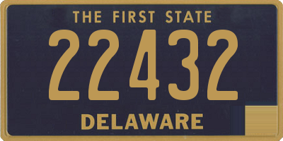 DE license plate 22432