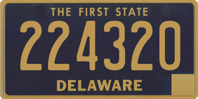 DE license plate 224320