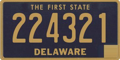 DE license plate 224321