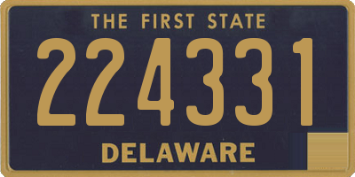 DE license plate 224331