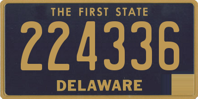 DE license plate 224336