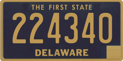 DE license plate 224340