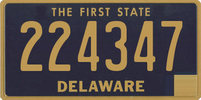 DE license plate 224347