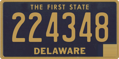 DE license plate 224348