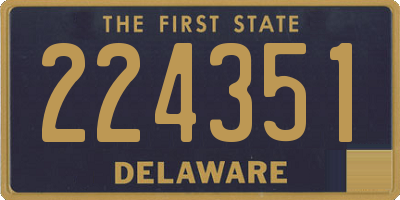 DE license plate 224351