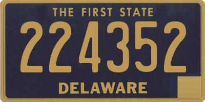 DE license plate 224352