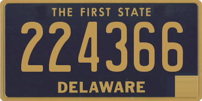 DE license plate 224366