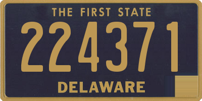 DE license plate 224371