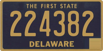 DE license plate 224382