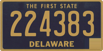 DE license plate 224383