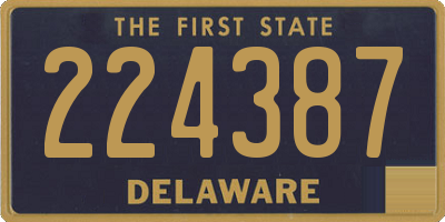 DE license plate 224387