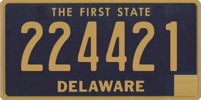 DE license plate 224421