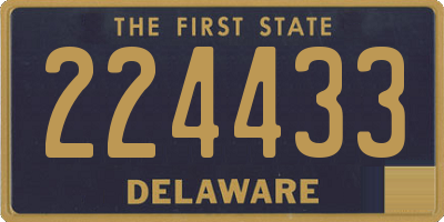 DE license plate 224433