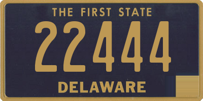 DE license plate 22444