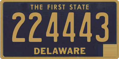 DE license plate 224443