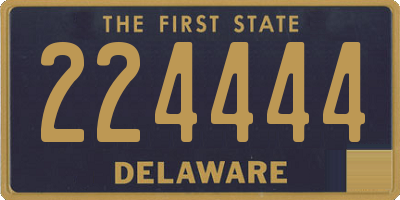 DE license plate 224444