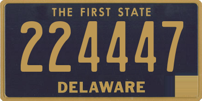 DE license plate 224447