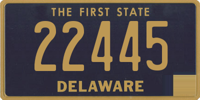 DE license plate 22445