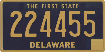 DE license plate 224455