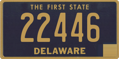 DE license plate 22446