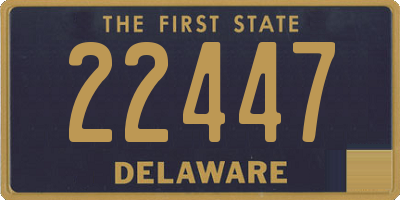 DE license plate 22447