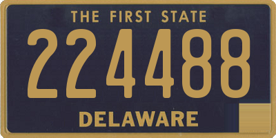 DE license plate 224488