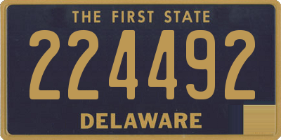 DE license plate 224492