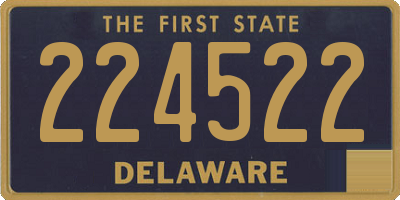 DE license plate 224522