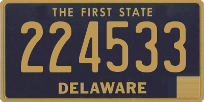 DE license plate 224533