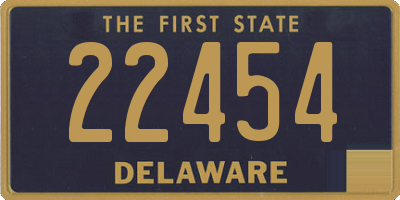 DE license plate 22454