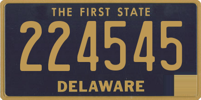 DE license plate 224545