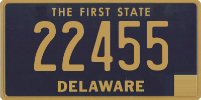 DE license plate 22455