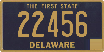 DE license plate 22456