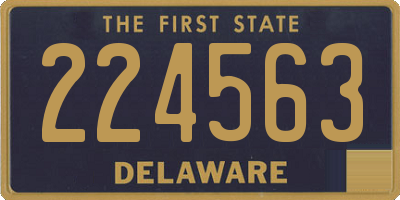 DE license plate 224563