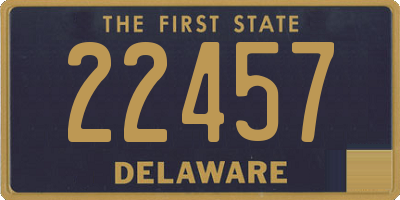 DE license plate 22457