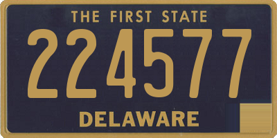 DE license plate 224577