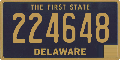 DE license plate 224648