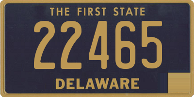 DE license plate 22465